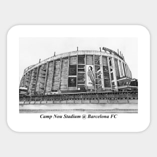 Drawing of Camp Nou Stadium @ Barcelona FC Sticker